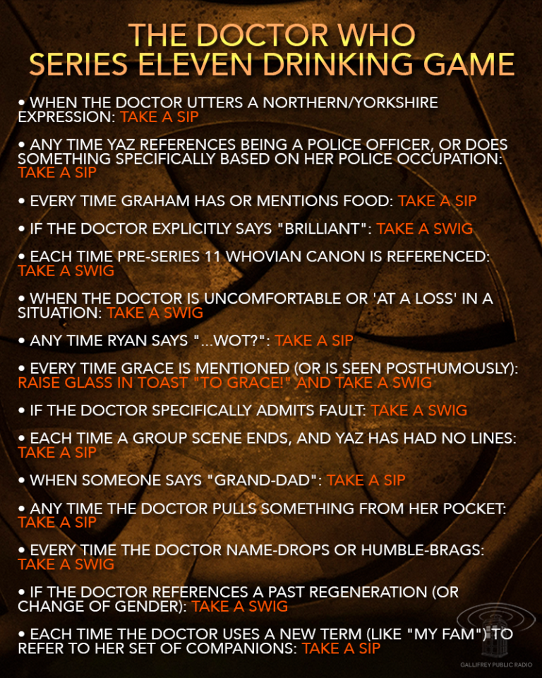 And Now A Word From Our Sponsors Gallifrey Public Radio   GPR S11 Drinking Game Rules 768x960 